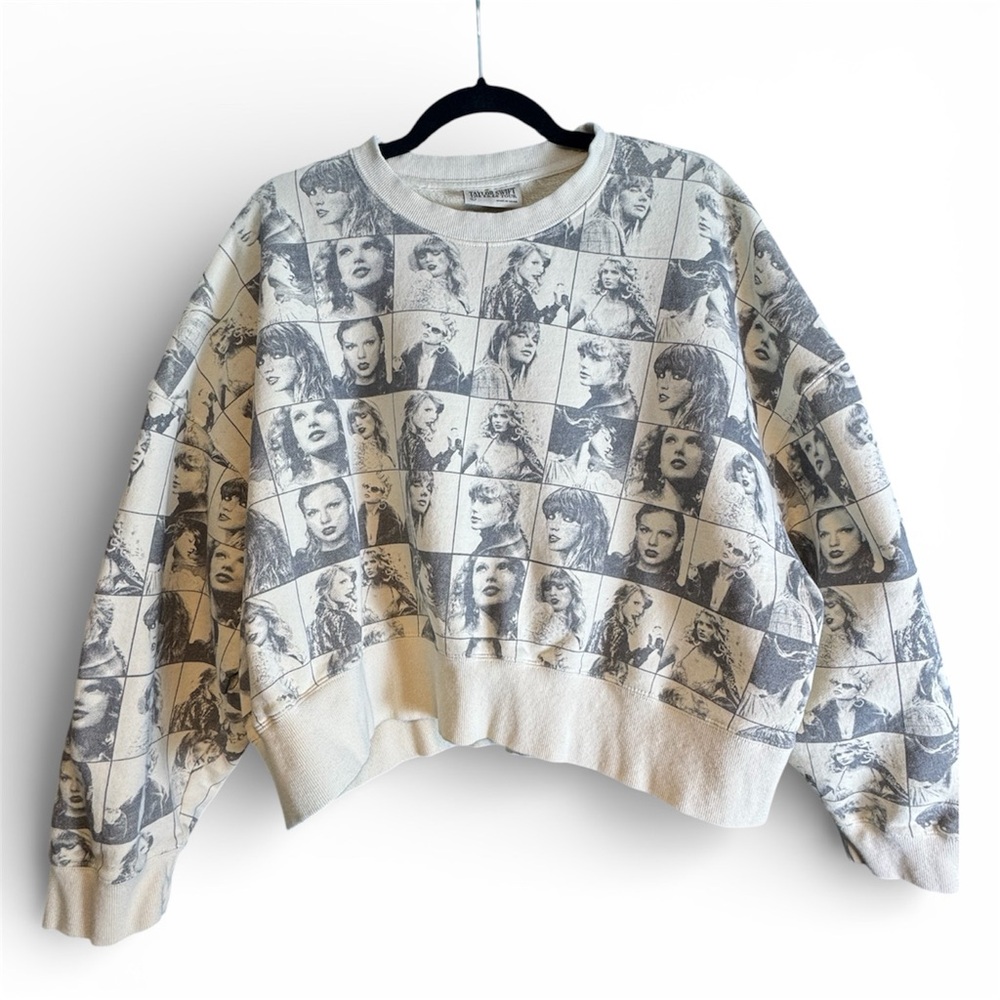 Taylor Swift Cream and Gray Tour Sweatshirt